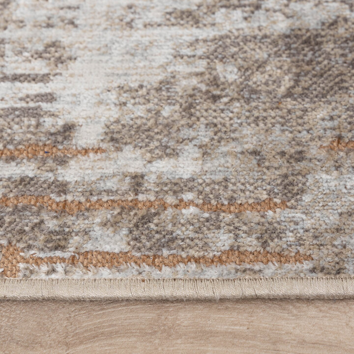 Modern vloerkleed - Hendrix Grunge Creme/Terra 