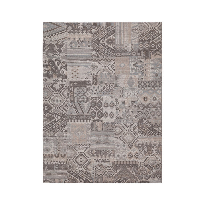 Wollen patchwork vloerkleed - Olympus 9000 Grijs