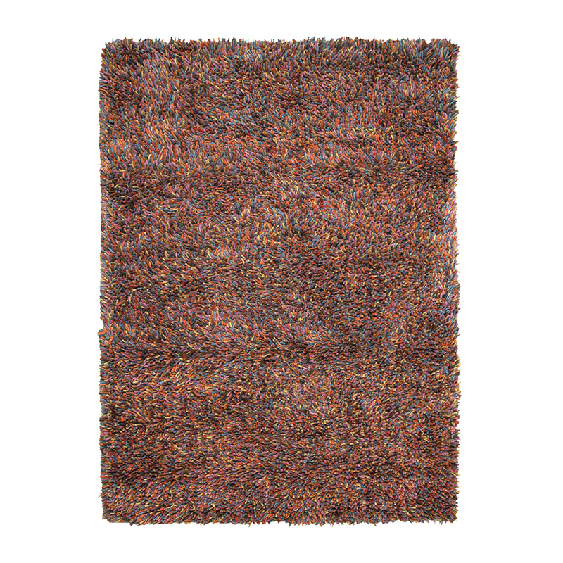 Hoogpolig wollen vloerkleed - Elin Multicolor - sfeer