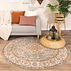 Rond vintage vloerkleed - Thirza Medaillon Lichtblauw/Multicolor  - thumbnail