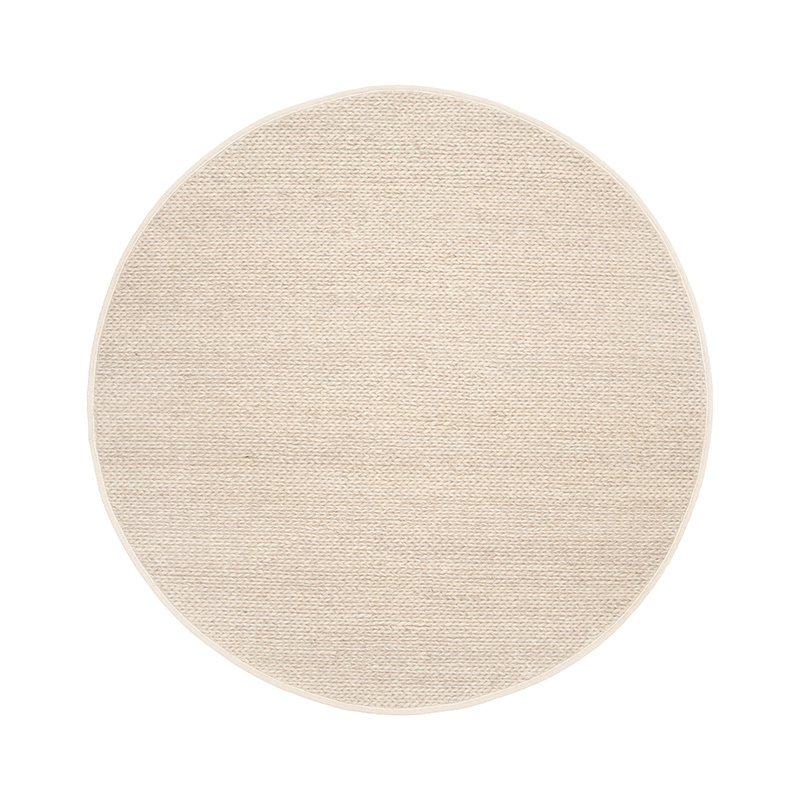 Rond wollen vloerkleed - Twist Beige - sfeer