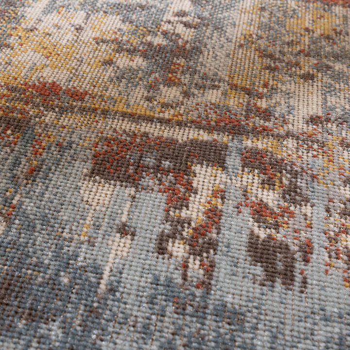 Dywan nowoczesny - Bush Niebieski/Wielokolorowy