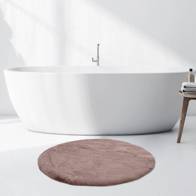 Ronde badmat hoogpolig - Rhine 525 Oudroze