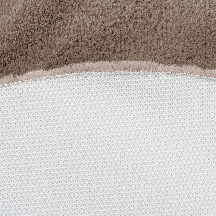 Ronde badmat laagpolig - Rino 225 Taupe