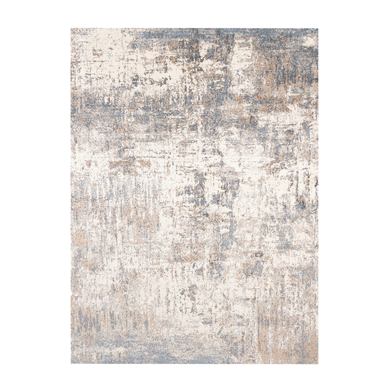 Wasbaar abstract vloerkleed - Misha Grunge Creme/Grijs - sfeer