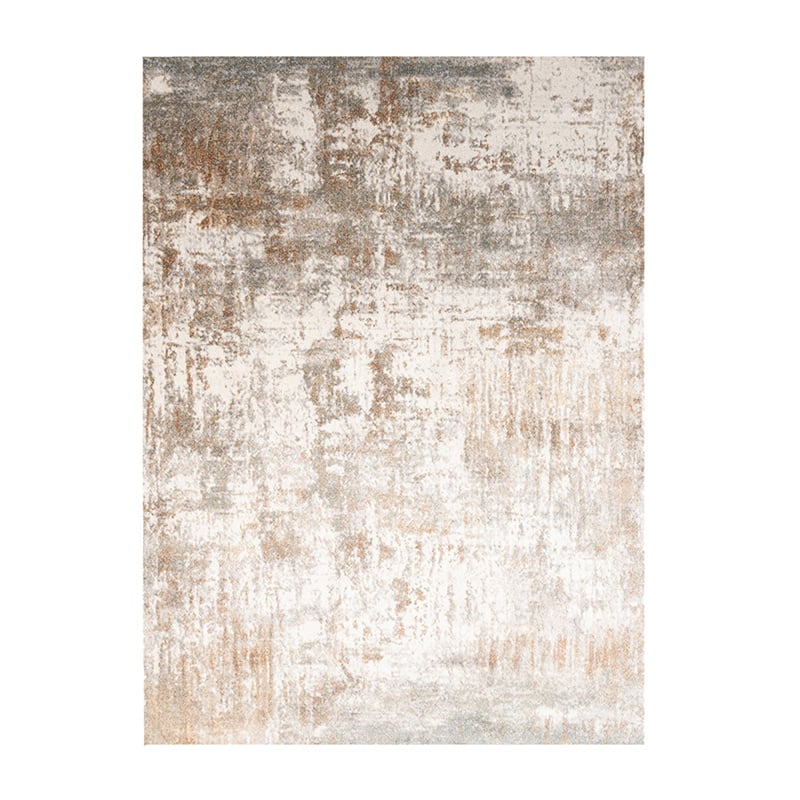 Wasbaar abstract vloerkleed - Misha Grunge Creme/Bruin - sfeer