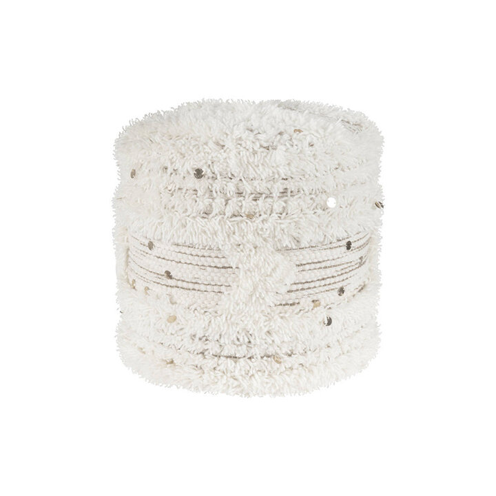 Bohemian poef - Basai 425 Creme/Groen