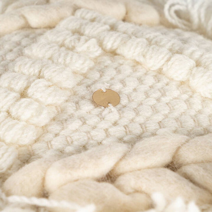 Bohemian poef - Basai 525 Creme