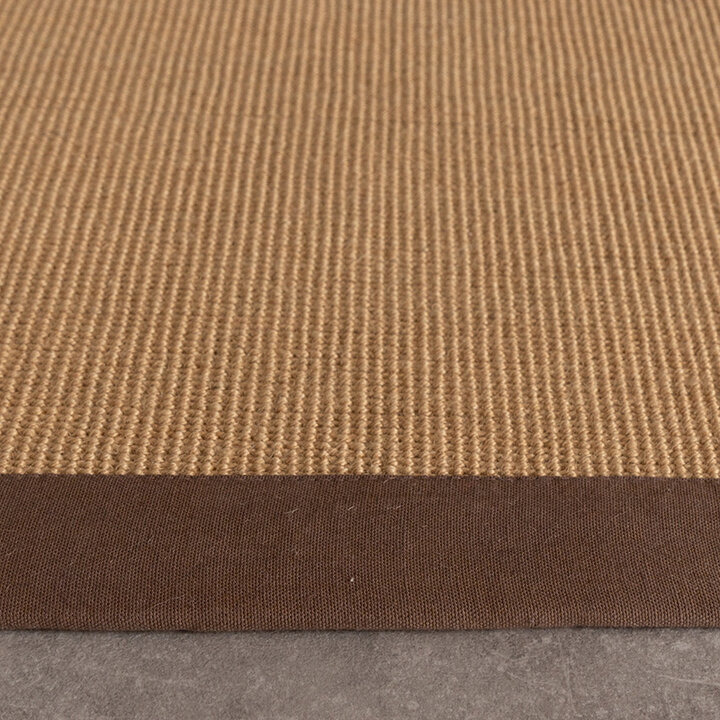 Sisal vloerkleed - Tulum Border Bruin 