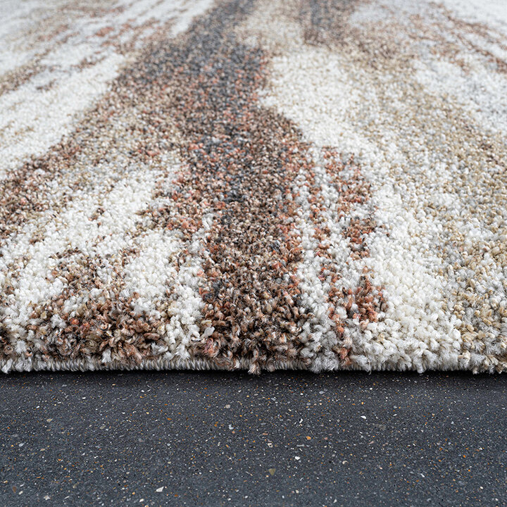 Hoogpolig vloerkleed - Modesto Bruin/Grijs 6787