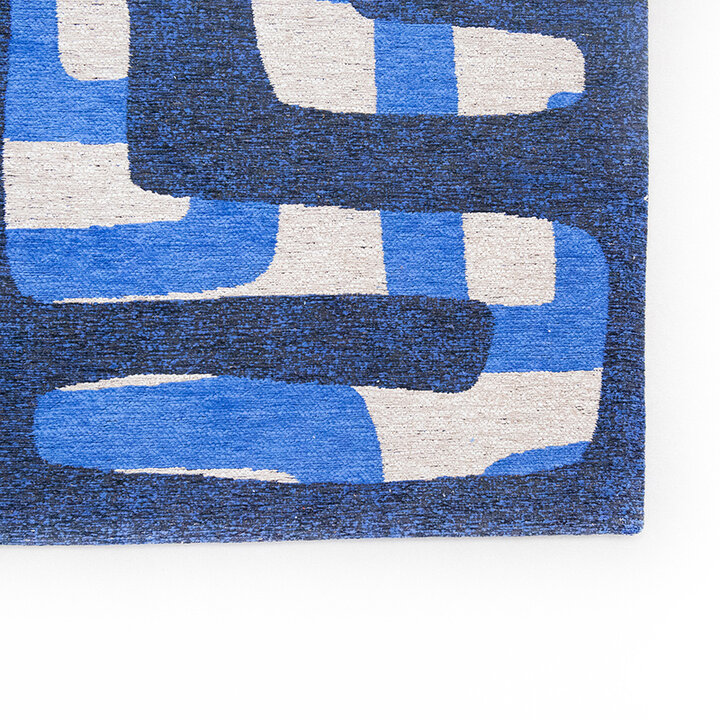 Retro vloerkleed - Kuba Ultramarine 9336