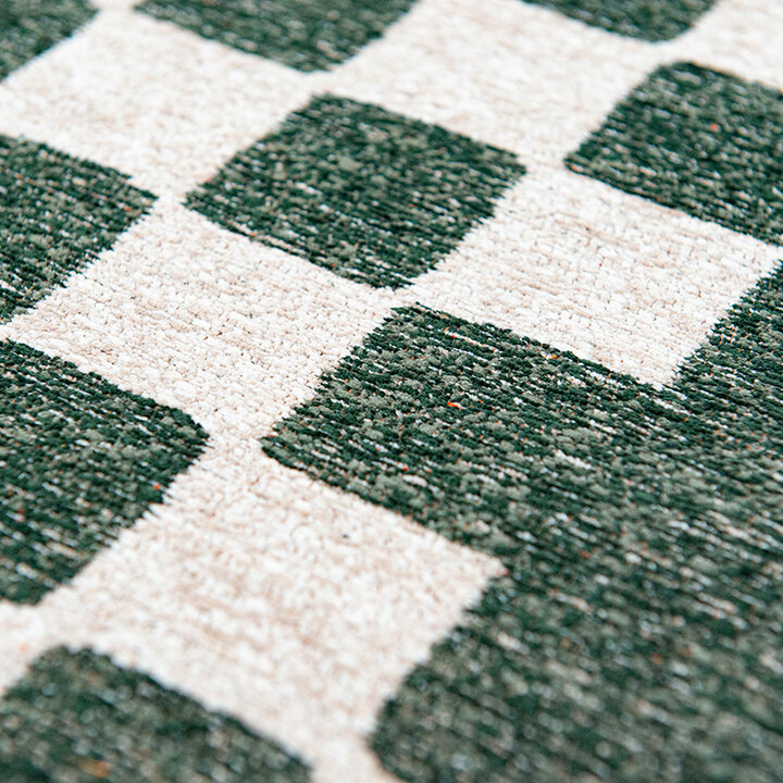Retro vloerkleed - Chess Deep Green 9339
