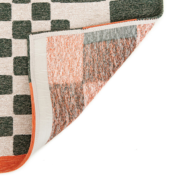 Retro vloerkleed - Chess Deep Green 9339