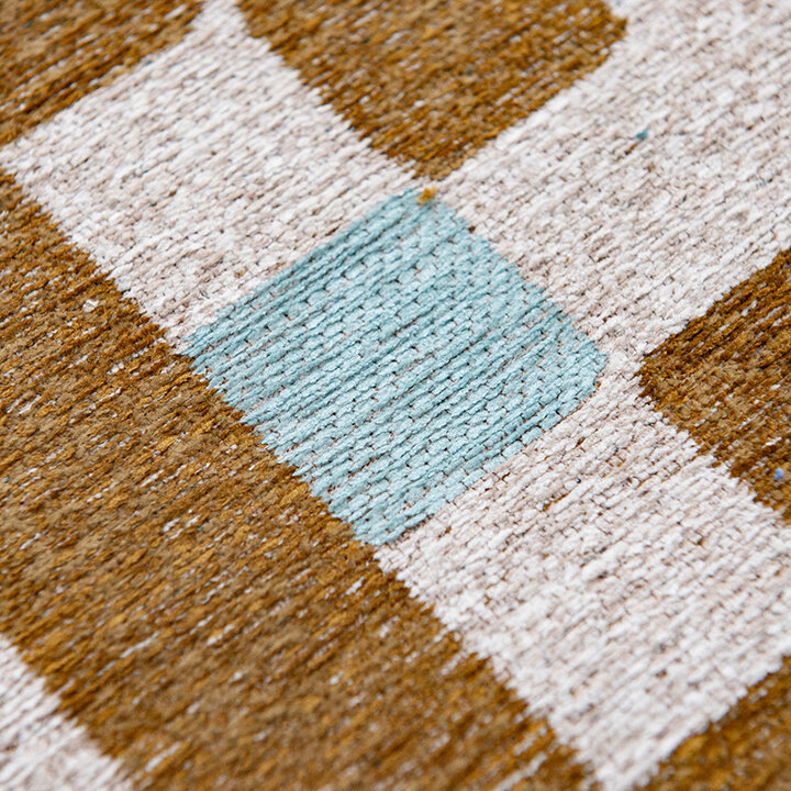 Retro vloerkleed - Chess Honey 9338