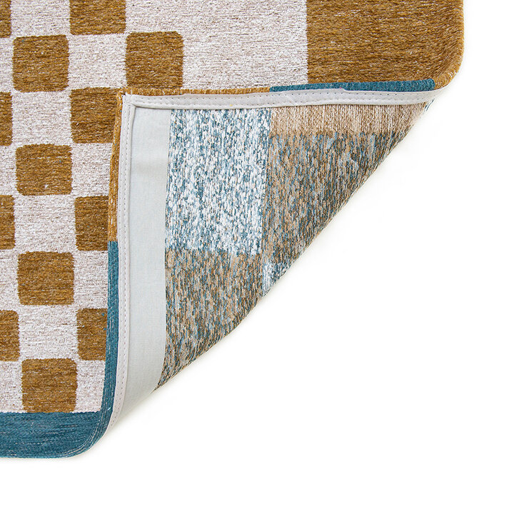 Retro vloerkleed - Chess Honey 9338