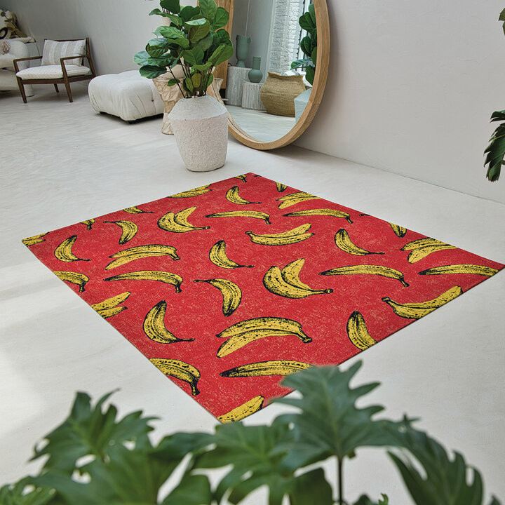 Grafisch vloerkleed - Pop Banana Red 9392