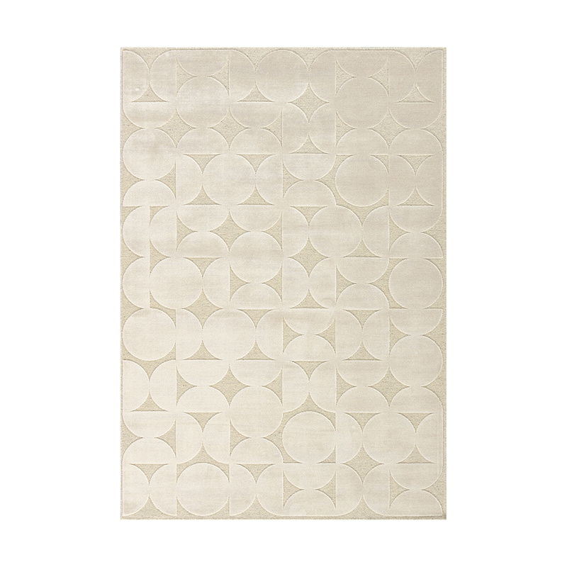 Viscose vloerkleed - Graphix 3164 Circles Ivoor - sfeer