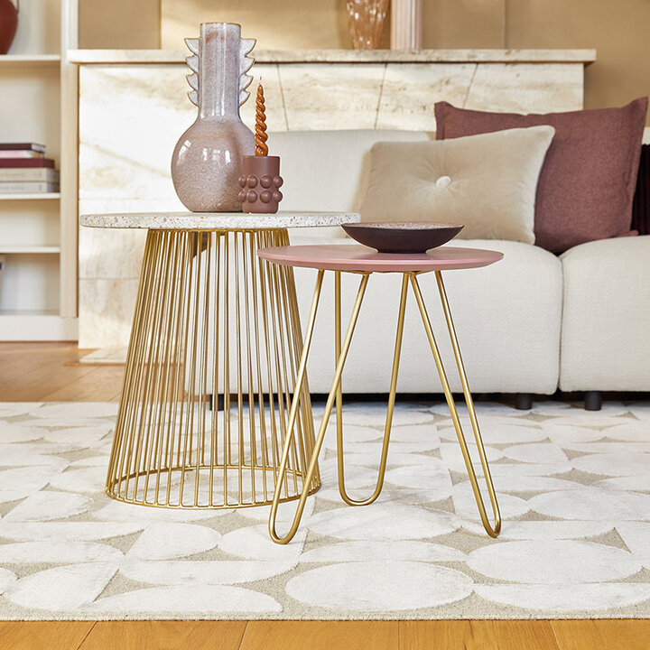 Viscose vloerkleed - Graphix 3164 Circles Ivoor