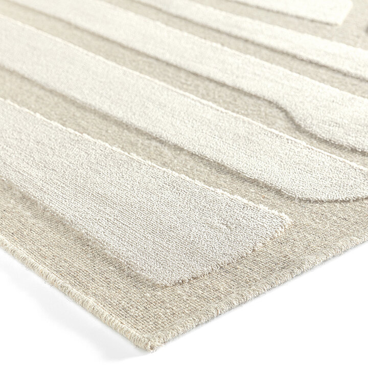 Viscose vloerkleed - Graphix 3165 Abstract Ivoor