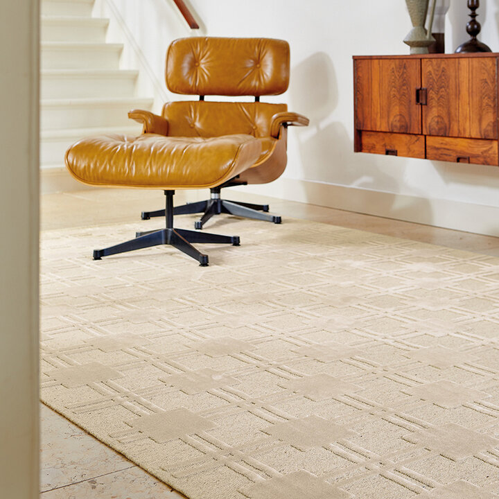 Viscose vloerkleed - Graphix 3163 Squares Ivoor