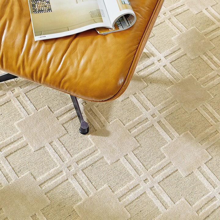 Viscose vloerkleed - Graphix 3163 Squares Ivoor