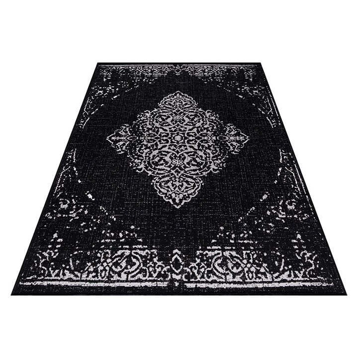 Vintage buitenkleed - Sunara Medaillon Zwart