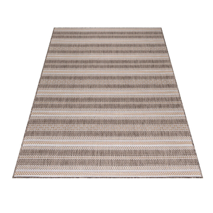 Gestreept buitenkleed - Sunara Beige