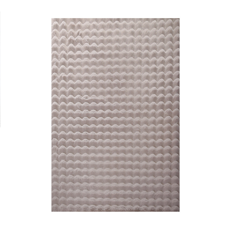 Zacht hoogpolig vloerkleed - Ambrey 3D Beige - sfeer