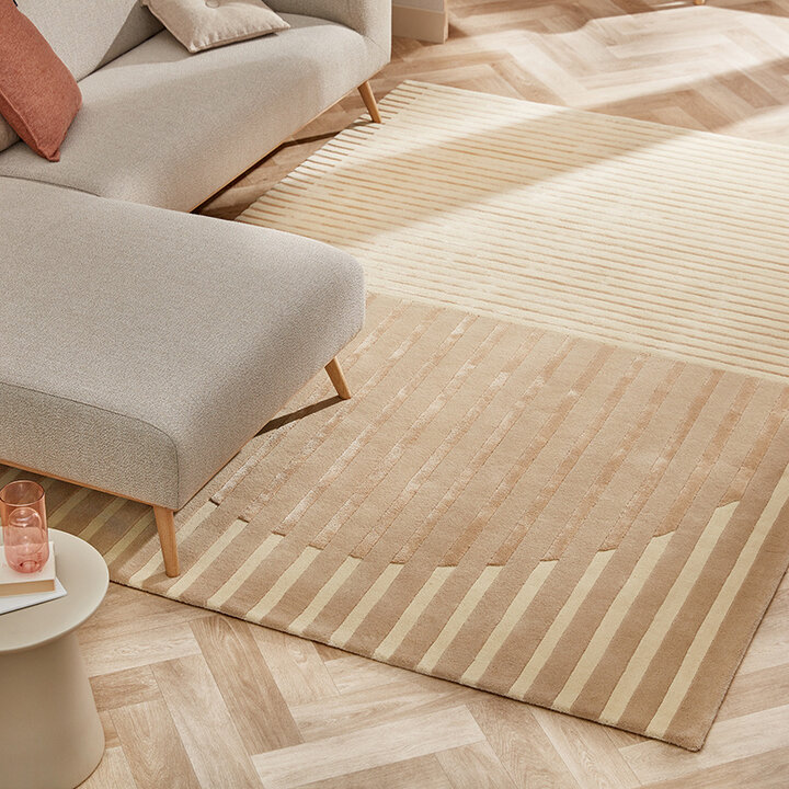 Modern wollen vloerkleed - Fano Beige