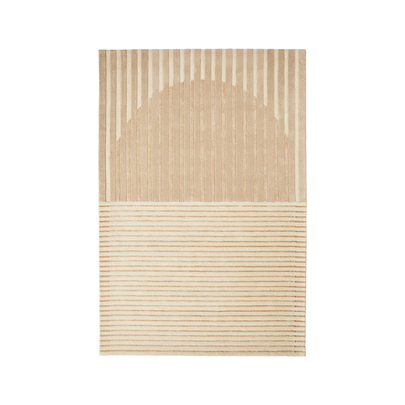 Modern wollen vloerkleed - Fano Beige - sfeer