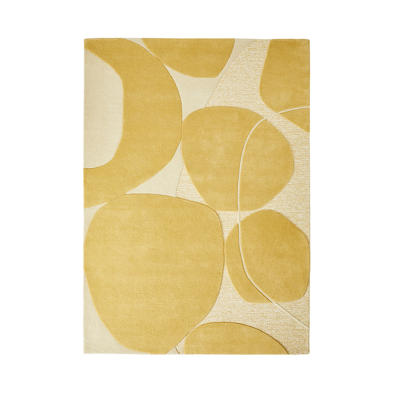 Modern wollen vloerkleed - Bolsena Geel - sfeer