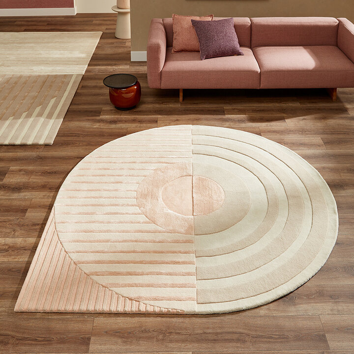 Organisch vloerkleed - Fano Girare Beige