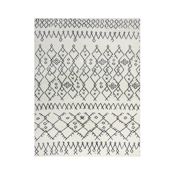 Berber vloerkleed - Furo Adil Creme/Zwart 