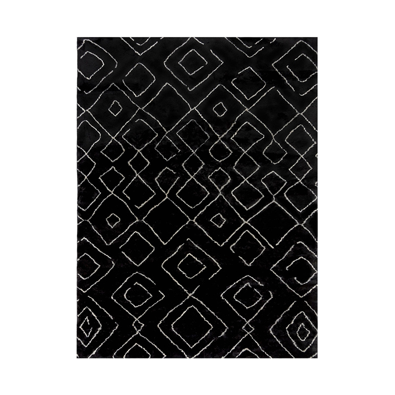 Berber vloerkleed - Furo Imran Zwart/Creme - sfeer