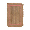 Jute vloerkleed - Grazo Naturel/Roze  - thumbnail 1