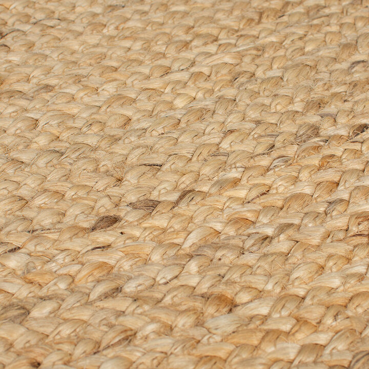 Rond jute vloerkleed - Kahano Naturel/Zwart 