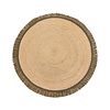 Rond jute vloerkleed - Kahano Naturel/Groen  - thumbnail 1