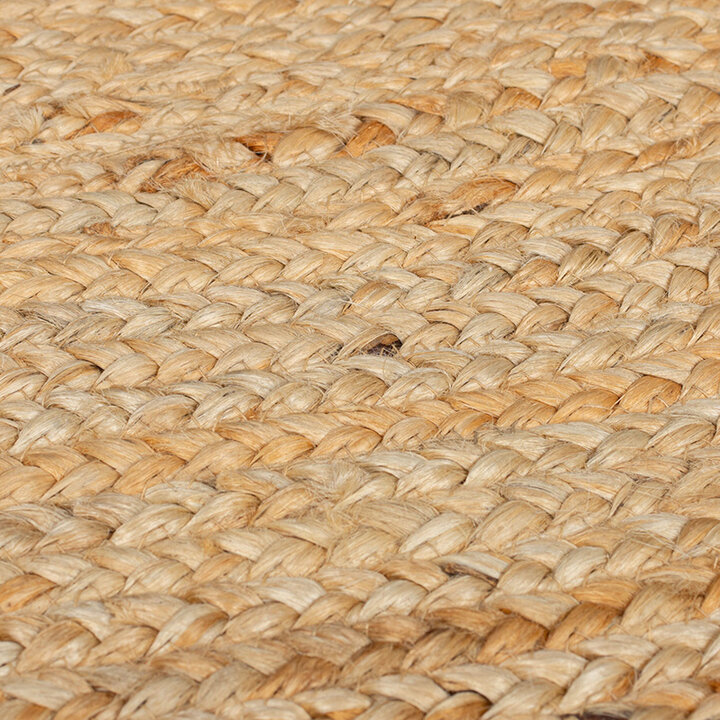 Rond jute vloerkleed - Kahano Naturel/Groen 
