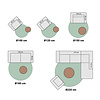 Rond jute vloerkleed - Kahano Naturel/Groen  - thumbnail 5