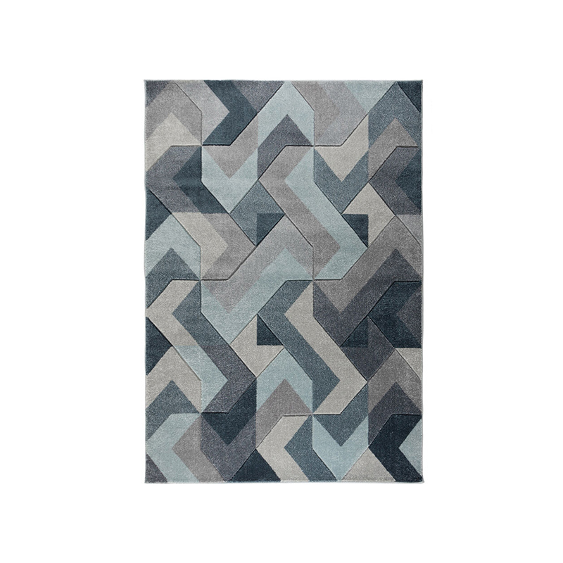 Modern vloerkleed - Hando Arora Blauw - sfeer