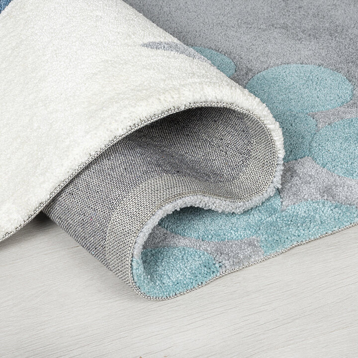 Bloemen vloerkleed - Zeso Floral Blauw/Grijs