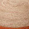 Rond jute vloerkleed - Lunaro Naturel/Terracotta - thumbnail 2