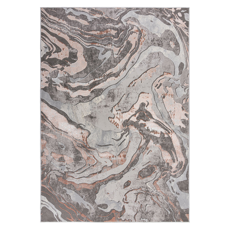 Marmer vloerkleed - Erio Marbled Grijs/Roze - sfeer