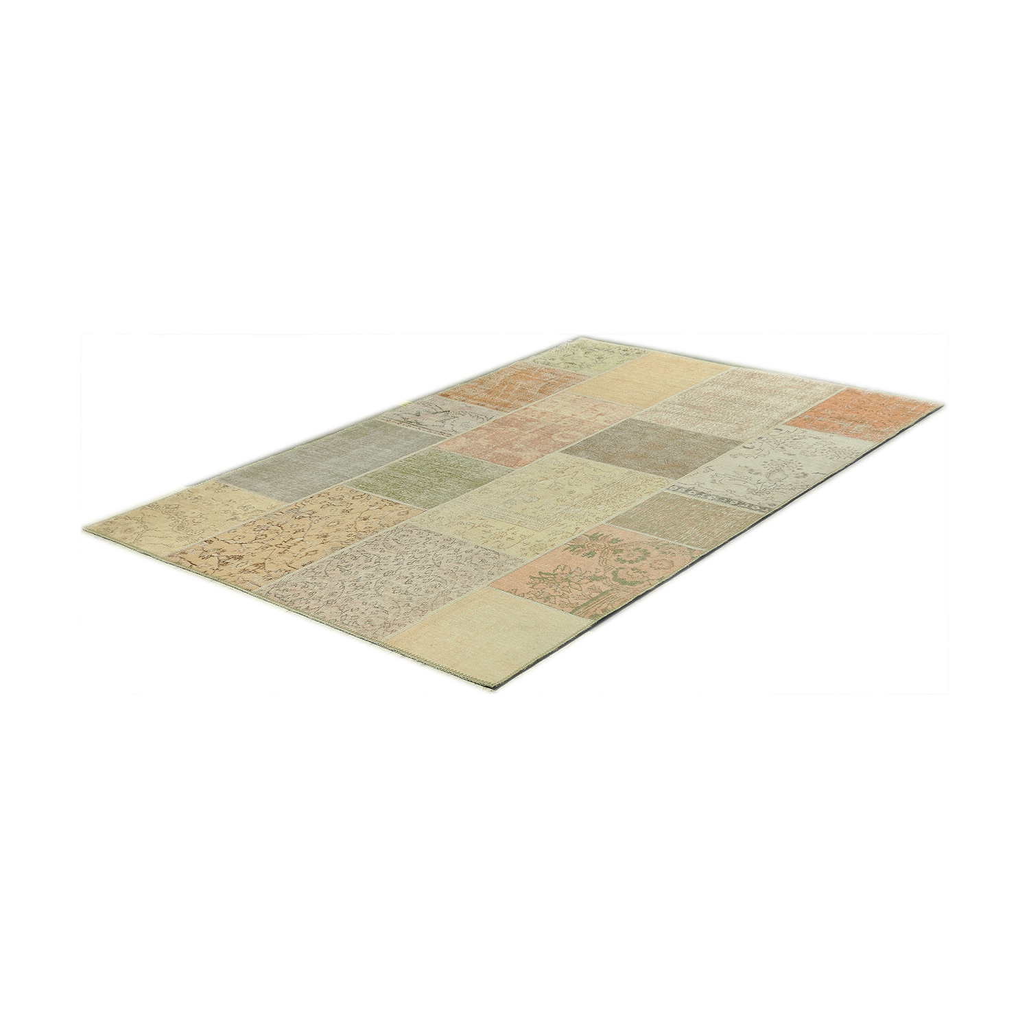 Patchwork vloerkleed - Nadine Geel/Meerkleurig - sfeer