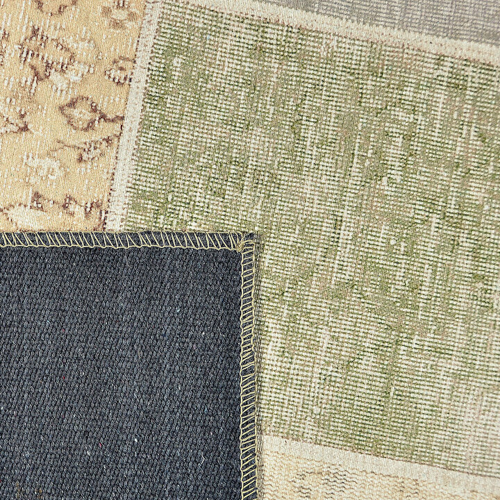 Patchwork vloerkleed - Nadine Geel/Meerkleurig