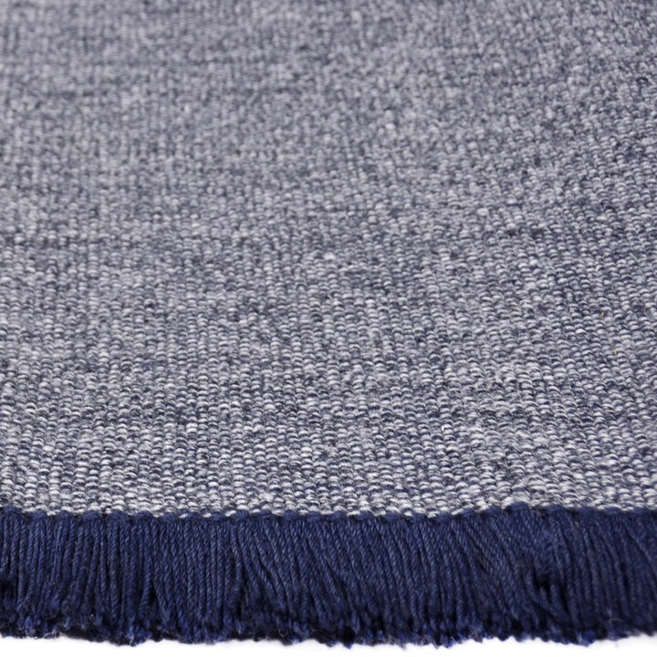 Wollen vloerkleed - Quentin Blauw 