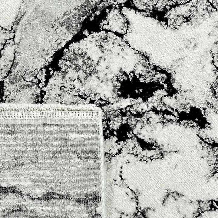 Zacht vloerkleed - Olisa Zwart/Wit 