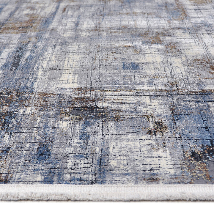 Zacht vloerkleed - Olisa Blauw/Terra 