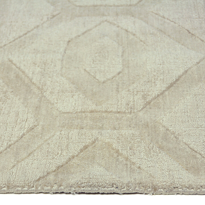 Geometrisch vloerkleed - Hermine Ivoor 