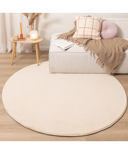 Rond wasbaar vloerkleed - Vivid Beige 